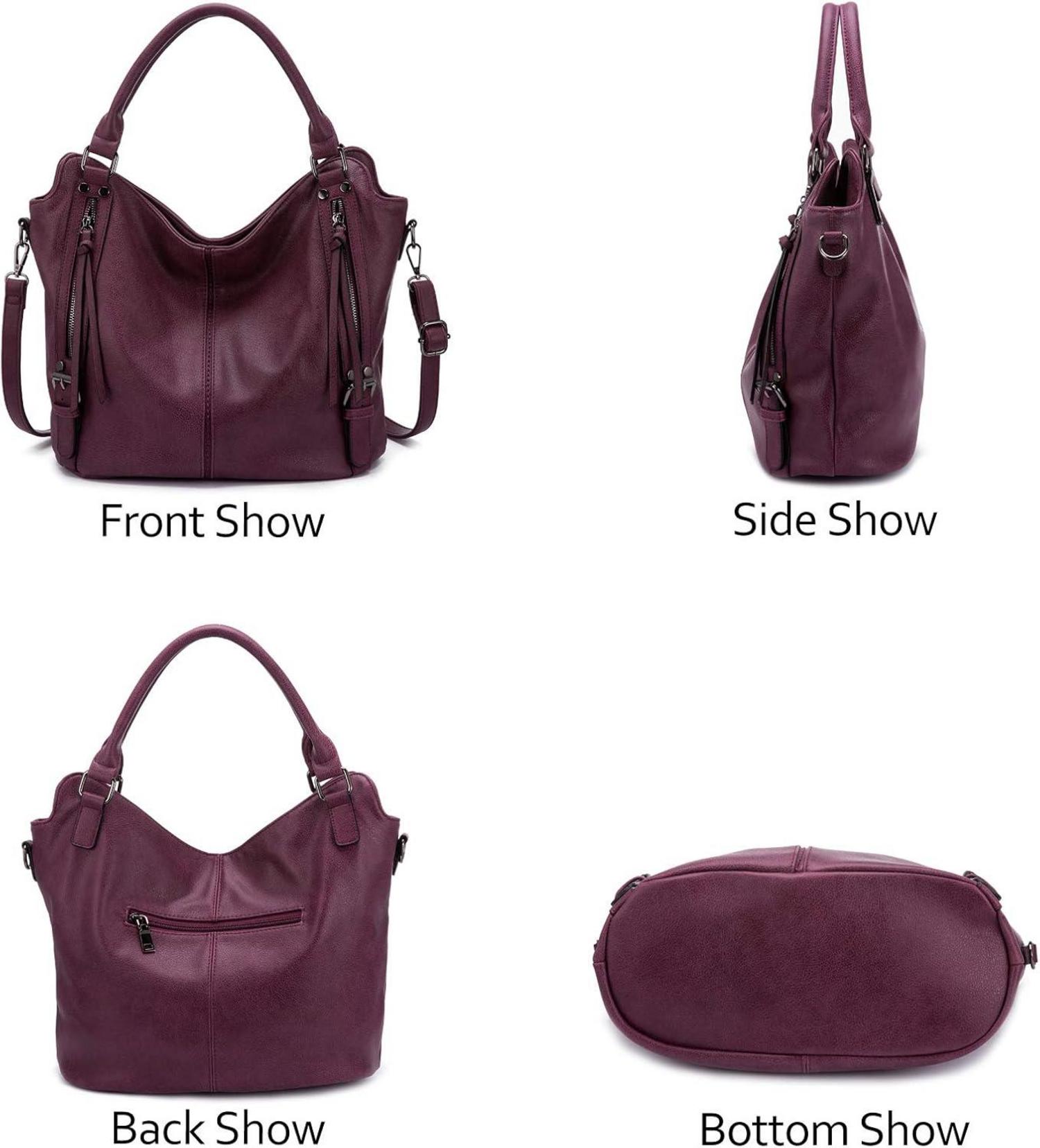 Realer Damen Handtaschen Set Mittel Shopper Schulter Umhänge Geldbörse Hobo