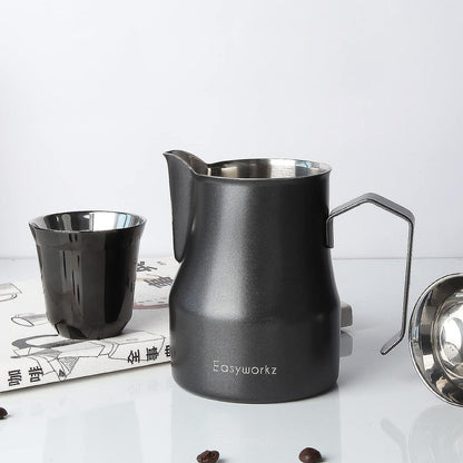 Milchaufschäumkrug Edelstahl 350ml Espresso Dampfkrug Kaffee