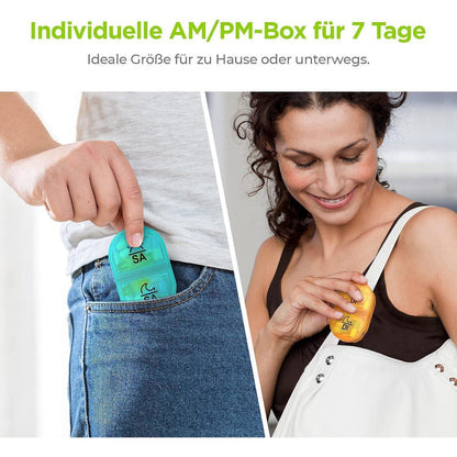 Tablettenbox 7 Tage Pillendose 2 Fächer
