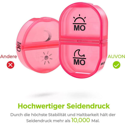 Tablettenbox 7 Tage Pillendose 2 Fächer