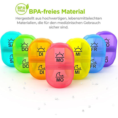 Tablettenbox 7 Tage Pillendose 2 Fächer