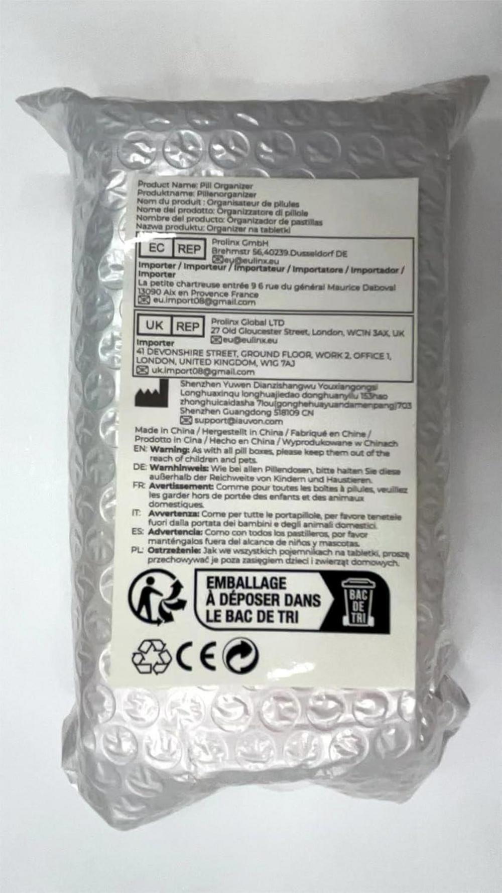 Tablettenbox 7 Tage Morgens Abends, 2 Fächer, feuchtigkeitsbeständig