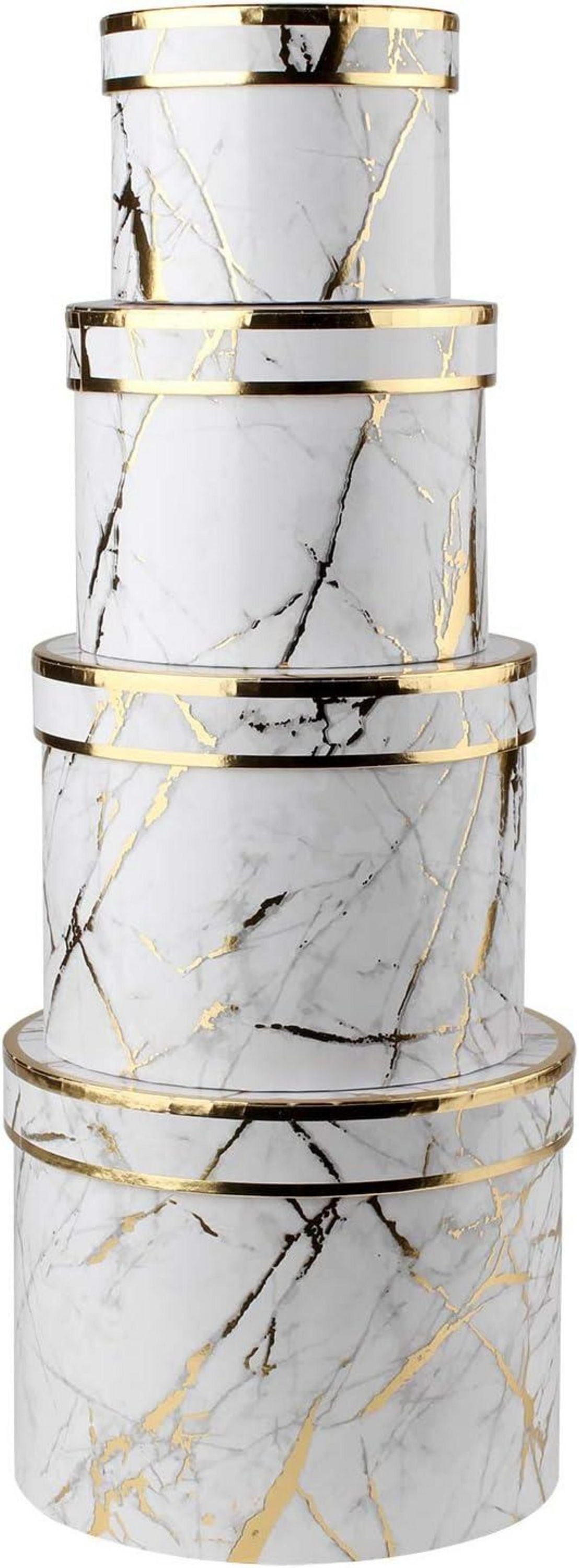 Aufbewahrungsboxen mit Deckel 4er Set Geschenkbox Pappschachteln