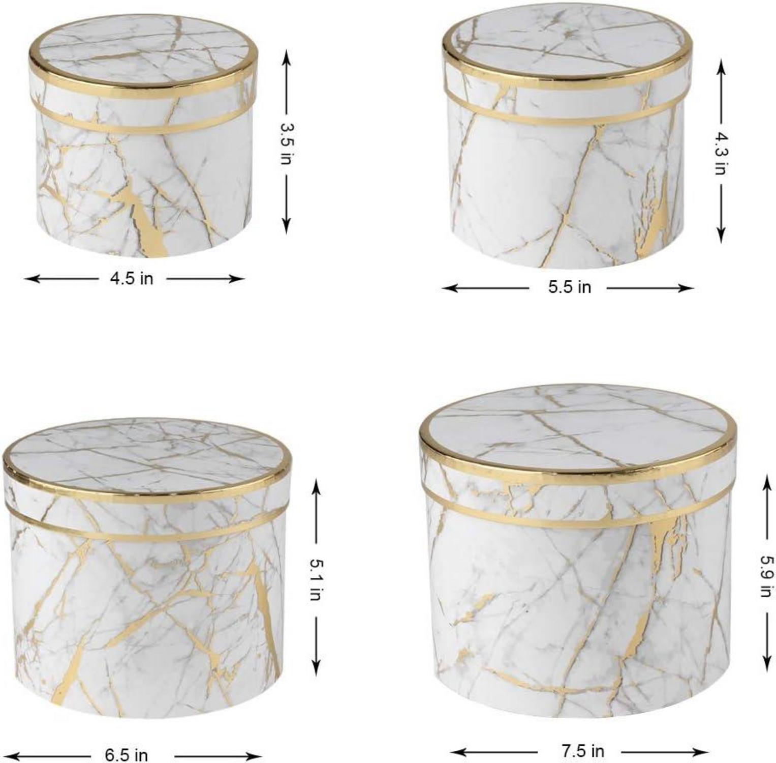 Runde Aufbewahrungsboxen Geschenkschachteln Karton Set 4er