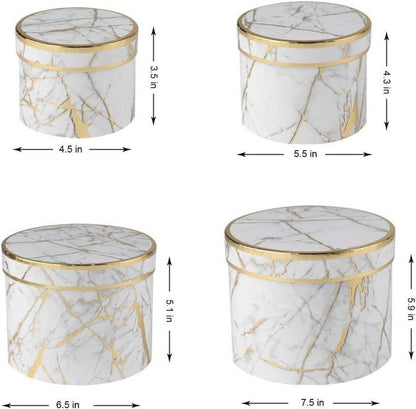 Runde Aufbewahrungsboxen Geschenkschachteln Karton Set 4er