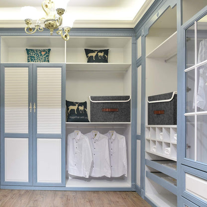 Faltbare Aufbewahrungsbox mit Deckel 2-Stück Schwarz