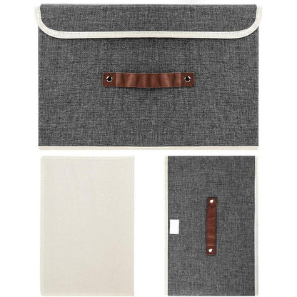 Faltbare Aufbewahrungsbox mit Deckel 2-Stück Schwarz