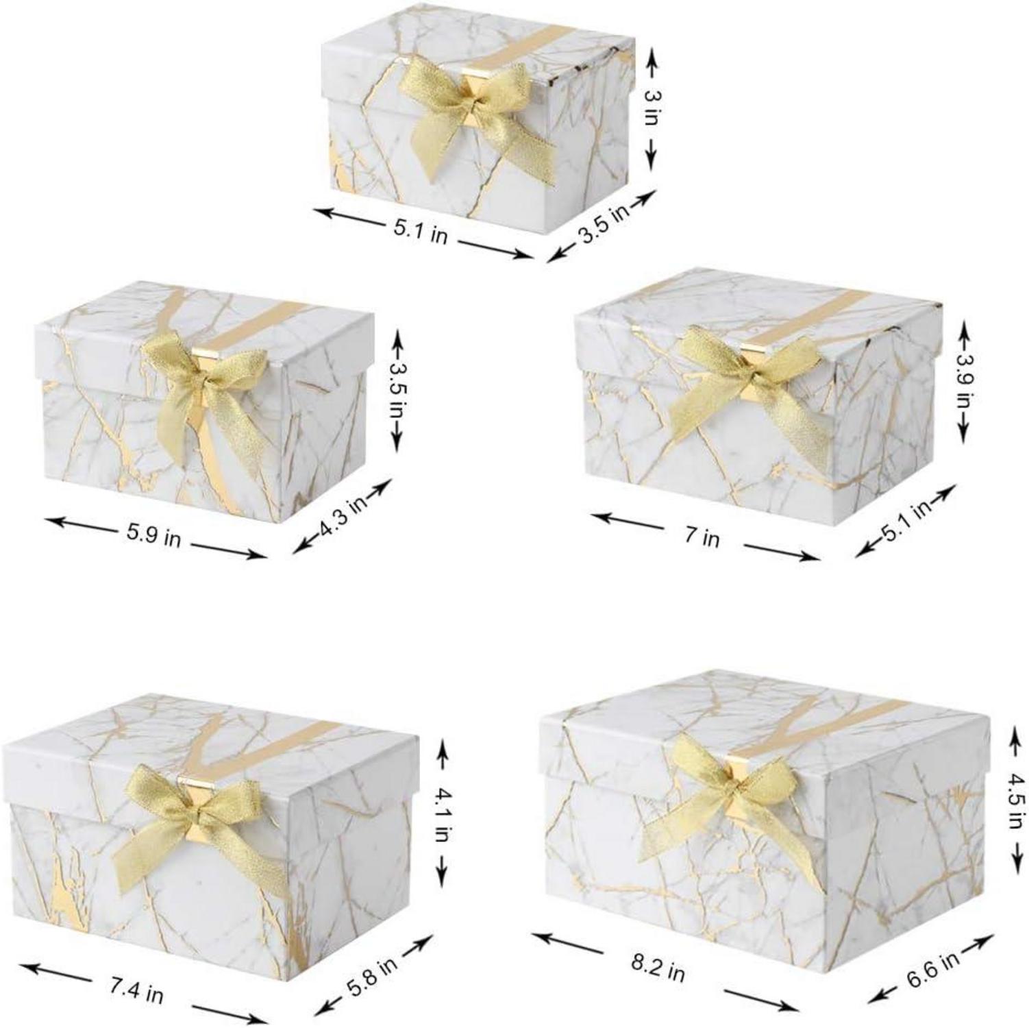 Rechteckige Geschenkbox Aufbewahrungsbox mit Deckel 5er Set