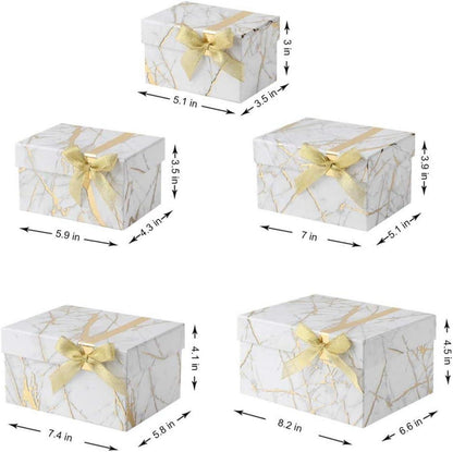 Rechteckige Geschenkbox Aufbewahrungsbox mit Deckel 5er Set