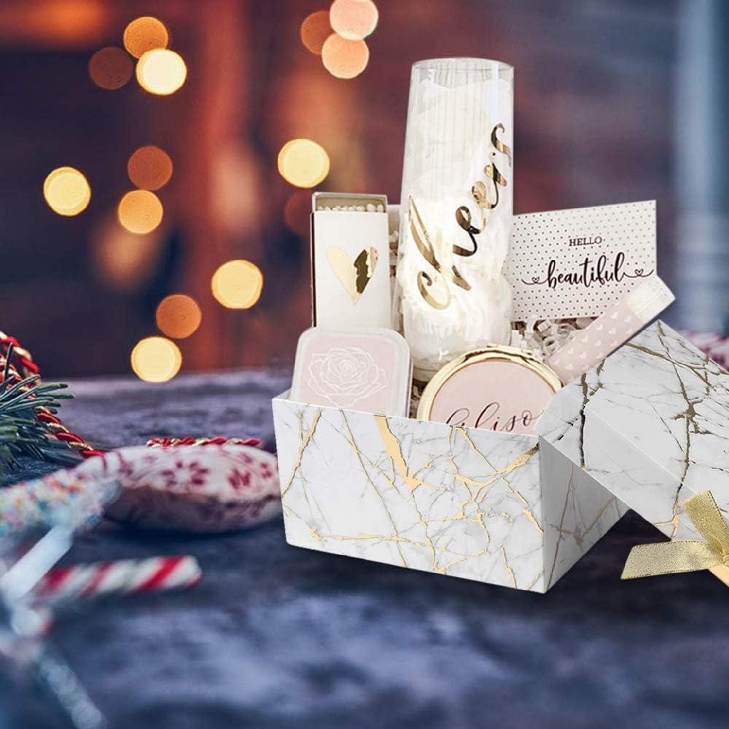 Rechteckige Geschenkbox Aufbewahrungsbox Schachtel Karton Schleife 5er Set