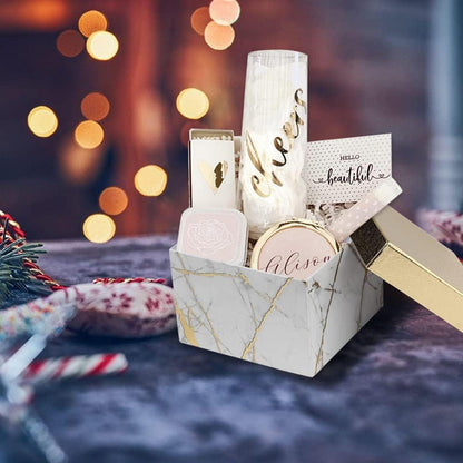 Rechteckige Geschenkboxen 4er Set Karton Aufbewahrungsboxen mit Deckel