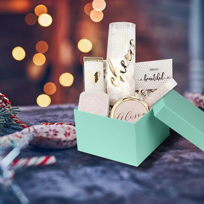 Rechteckige Aufbewahrungsboxen Set Geschenkbox Karton 4er Blau