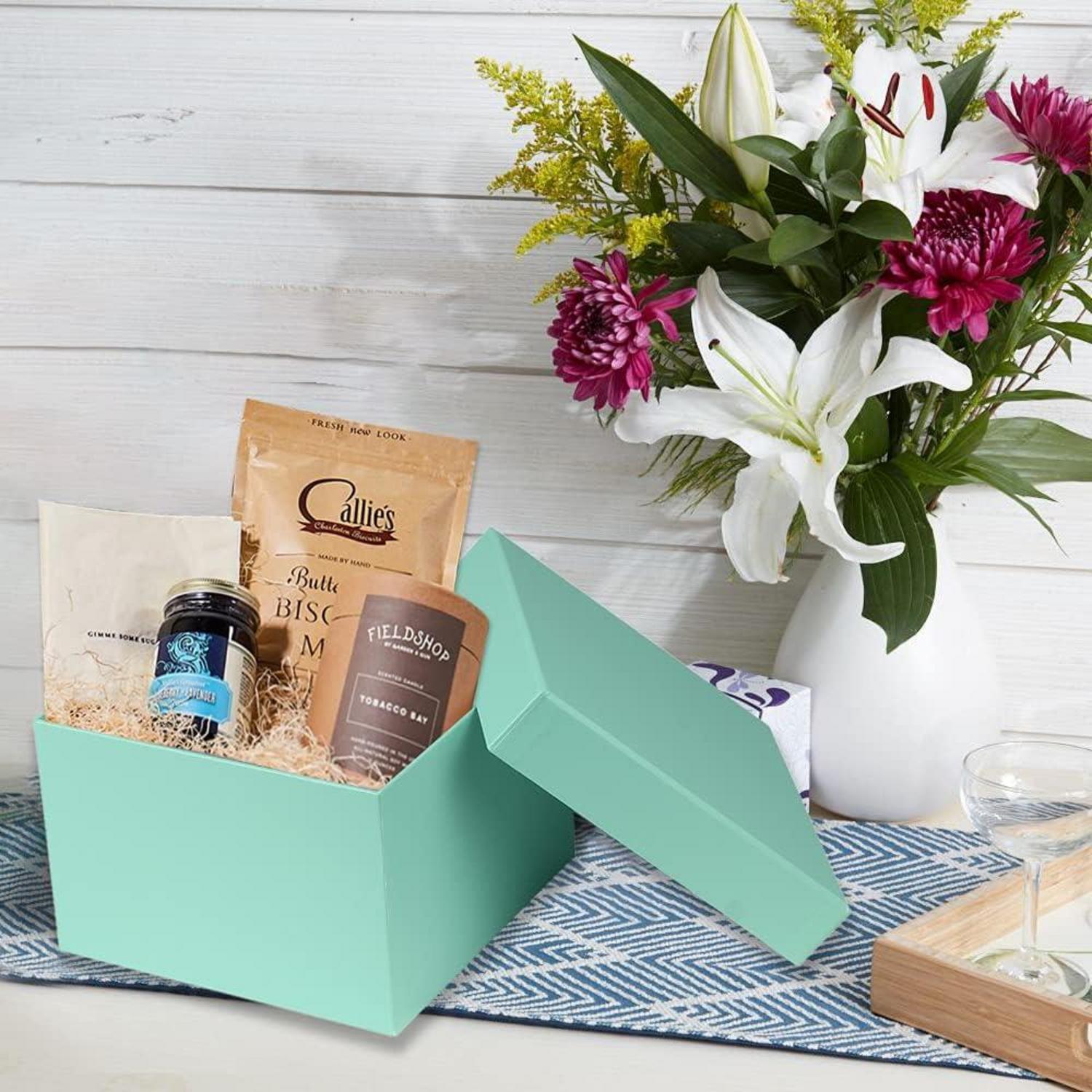 Rechteckige Geschenkbox Aufbewahrungsbox Pappschachteln 4er Set - Blau