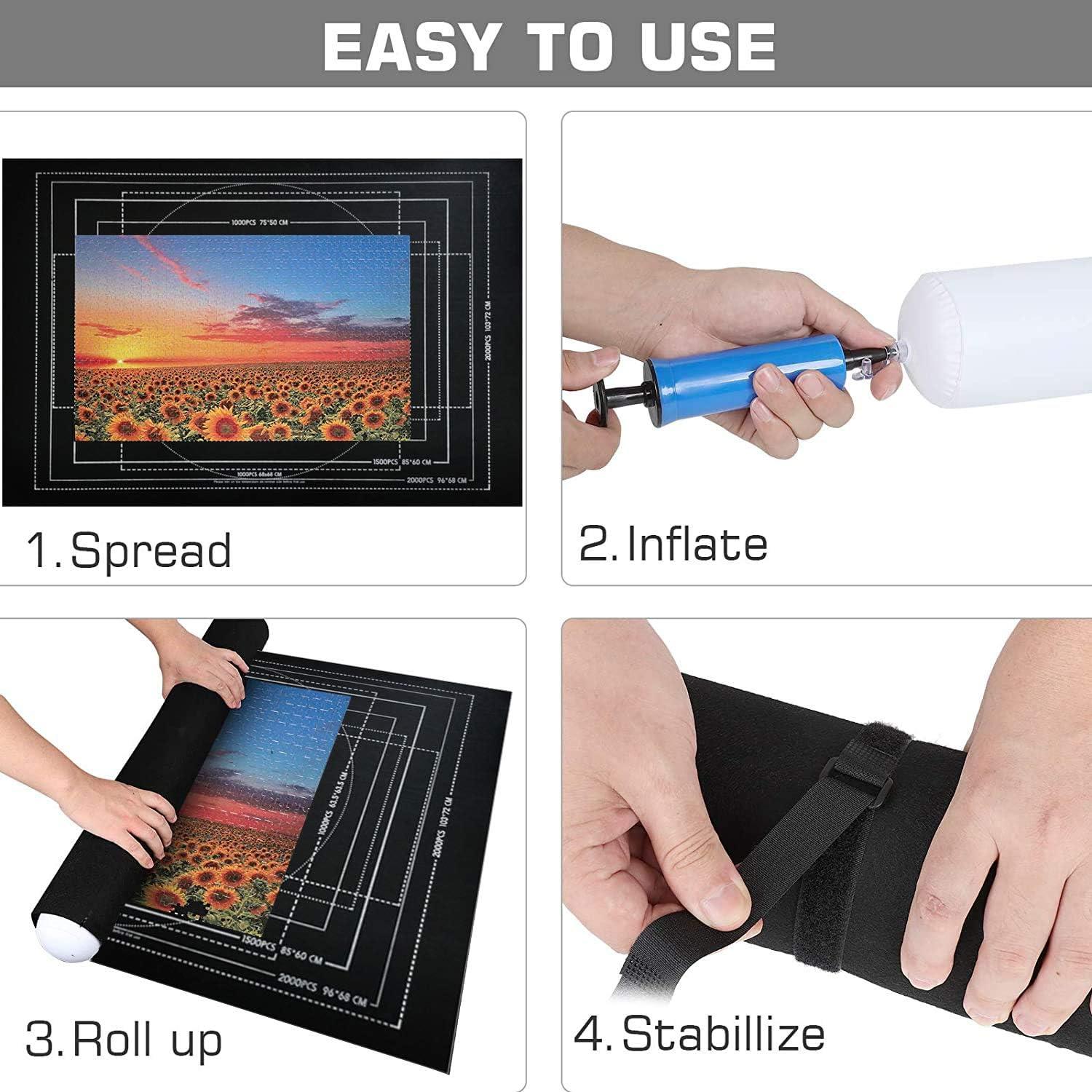 Puzzle Roll Storage Mat für 2000 Teile, tragbare Puzzlematte
