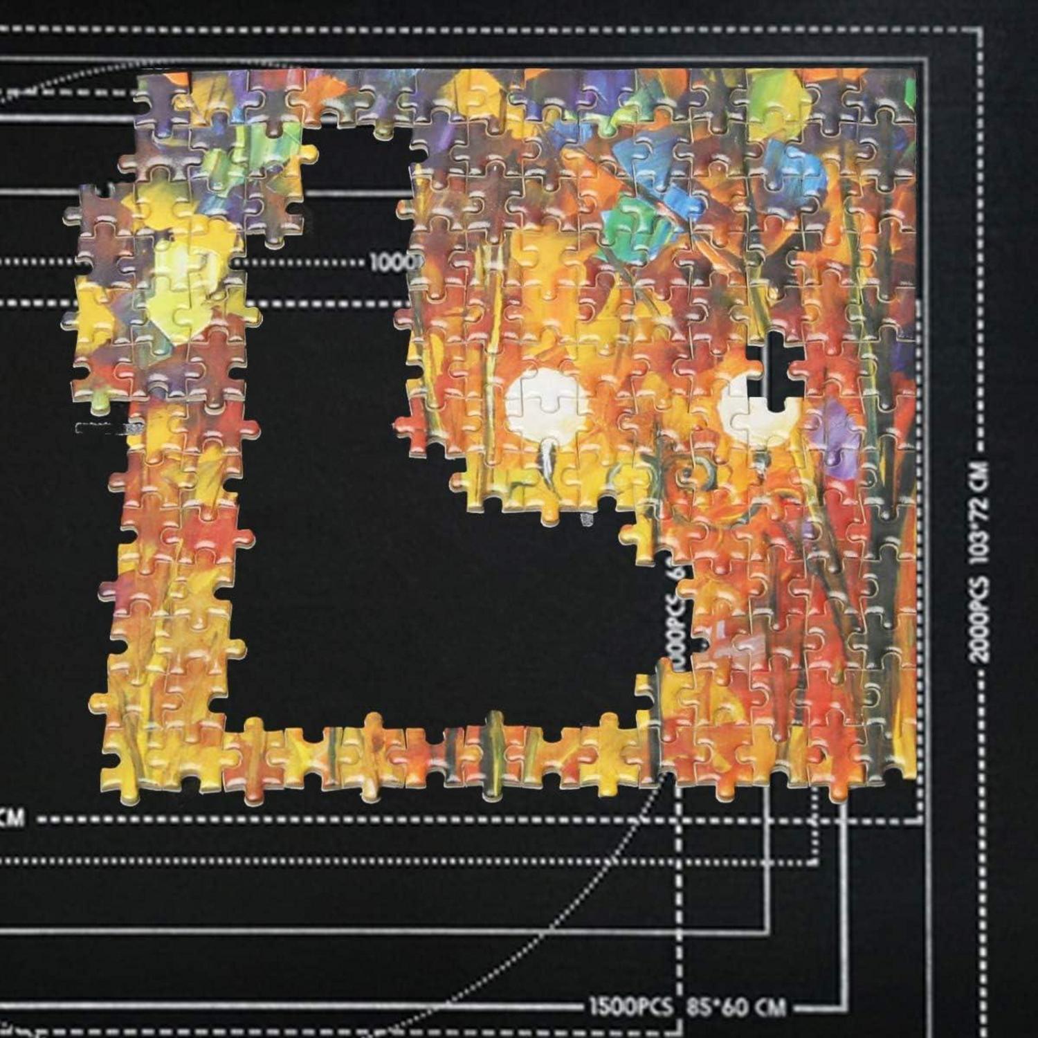 MEISHANG Puzzle Roll Storage Mat 2000 Teile Puzzles Mat Tragbare Puzzlematte