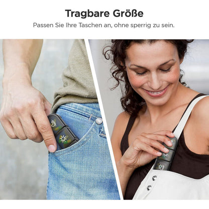 AUVON Pillendose 7 Tage 3 Fächer Schwarz Tablettenbox