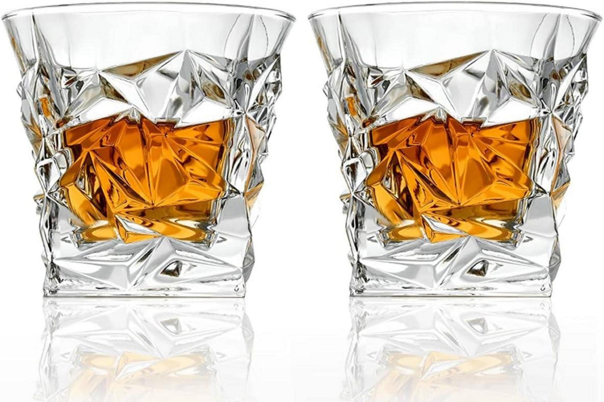 Whisky Gläser Set Ice Rock Design 2er Scotch Vintage Style 280ml