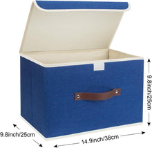 Faltbare Aufbewahrungsbox mit Deckel, 38x25x25