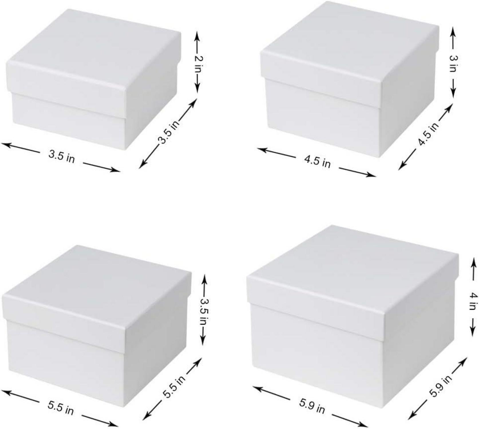 Rechteckige Aufbewahrungsboxen Karton Geschenkbox 4er Set