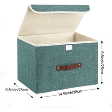 Faltbare Aufbewahrungsbox mit Deckel und Griff, 38x25x25