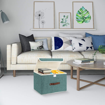 Faltbare Aufbewahrungsbox mit Deckel und Griff, 38x25x25