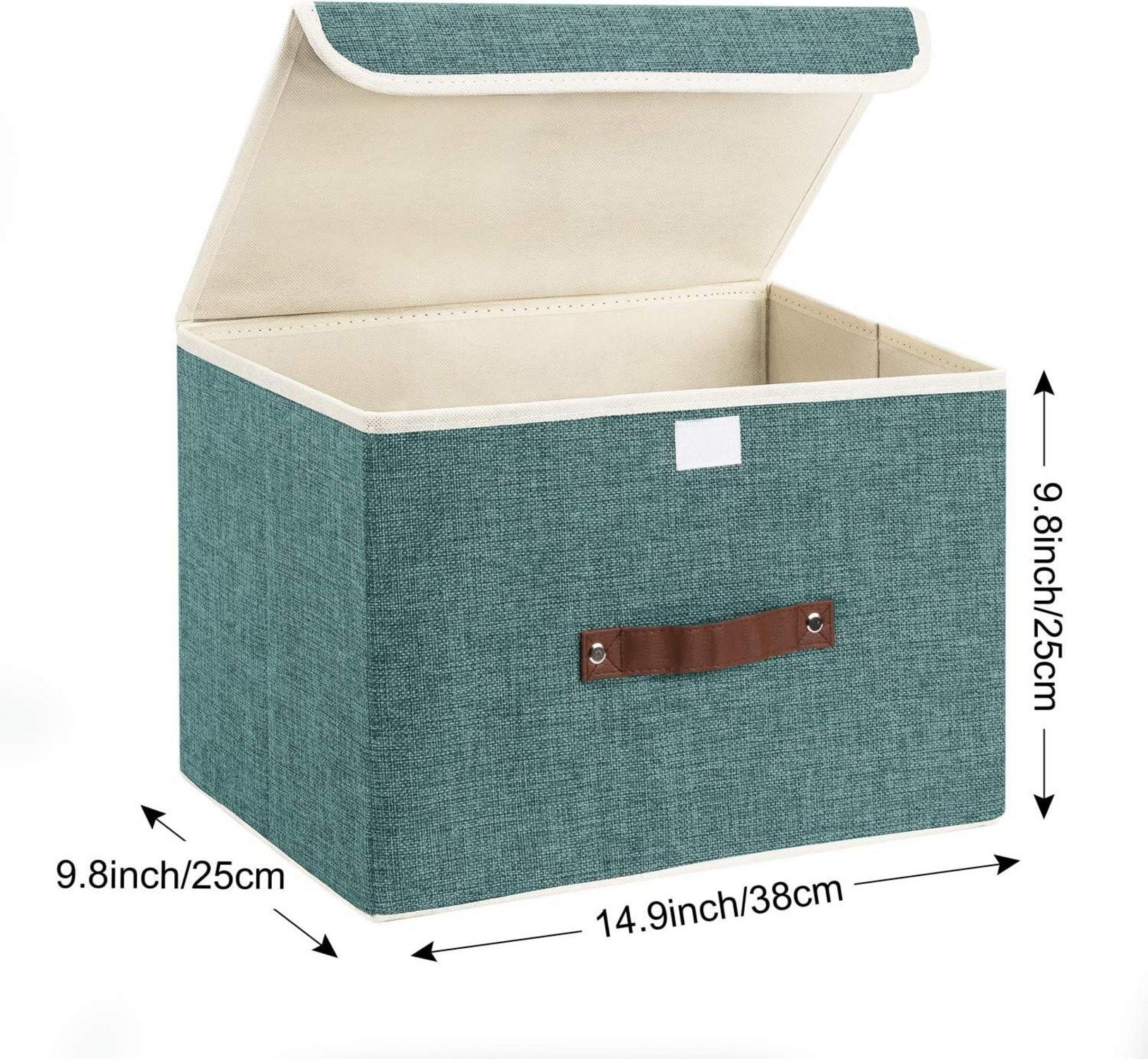 Faltbare Aufbewahrungsbox mit Deckel und Griff, 38x25x25