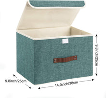 Faltbare Aufbewahrungsbox mit Deckel und Griff, 38x25x25