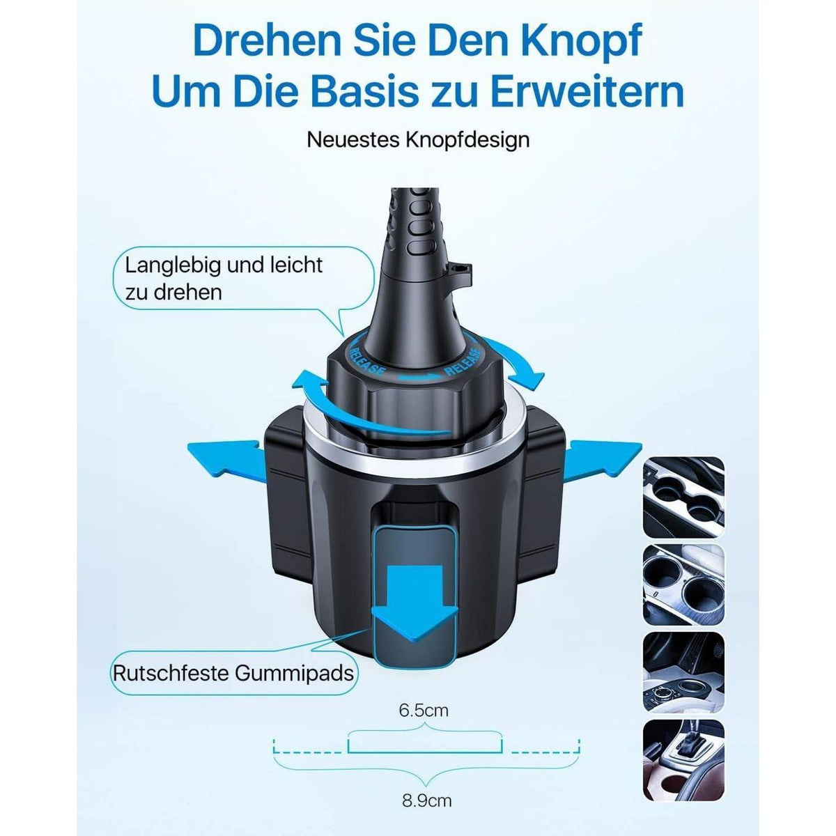 Auto Handyhalter Getränkehalter verstellbar Schwanenhals