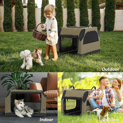 Faltbare Hundebox Auto – Verstellbar & Sicher (Grün M)