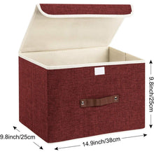 Faltbare Aufbewahrungsbox mit Deckel stoff 38x25x25cm