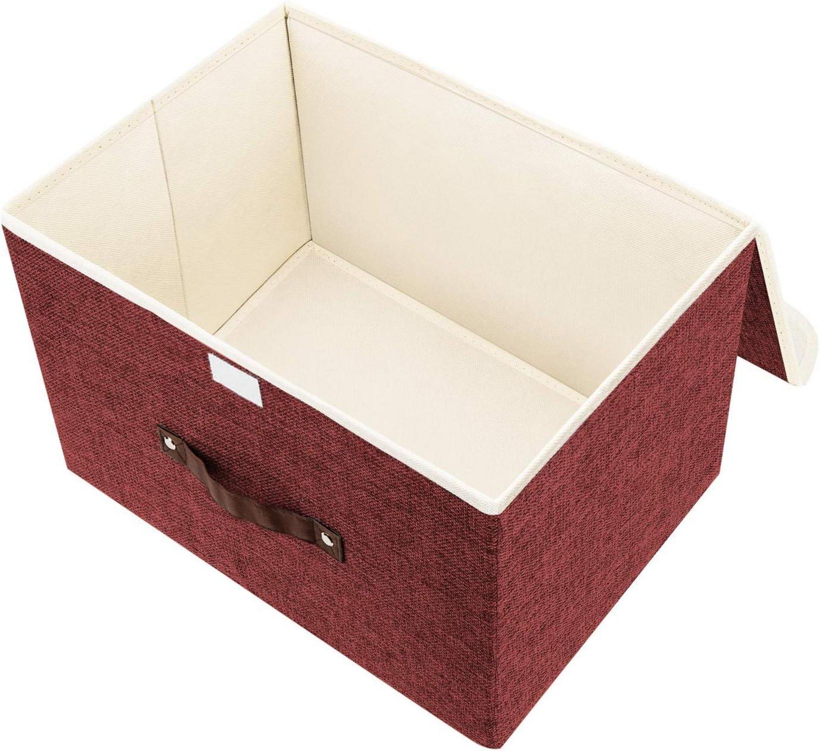 Faltbare Aufbewahrungsbox mit Deckel Stoff waschbar 38x25x25 cm