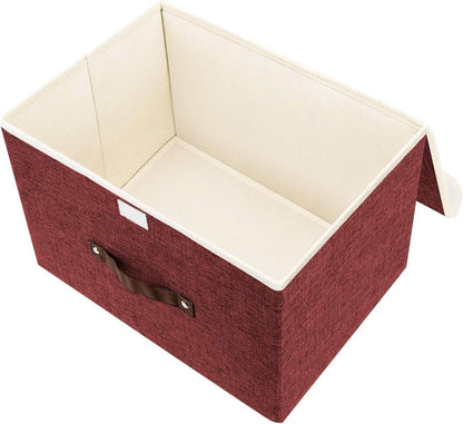 Faltbare Aufbewahrungsbox mit Deckel Stoff waschbar 38x25x25 cm