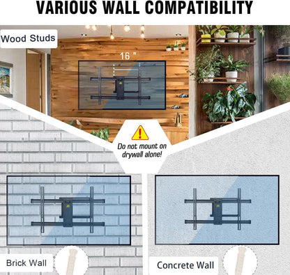 TV Wandhalterung 765mm Schwenkbar Neigbar 37-75 Zoll 45kg VESA600x400mm