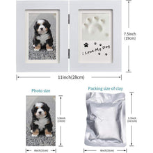 Pfotenabdruck Set 3D Holzrahmen Hund Katze