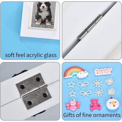 Pfotenabdruck Set 3D Holzrahmen Hund Katze