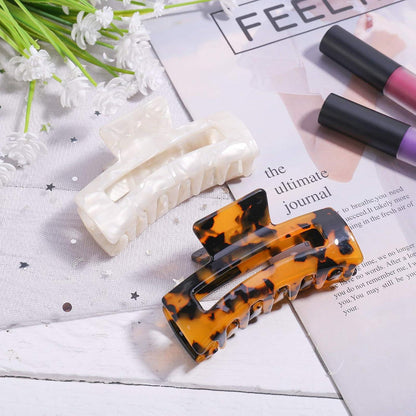 QINREN 2er Set Haarklammern Groß Acetat Damen Haarclips Fest Deko