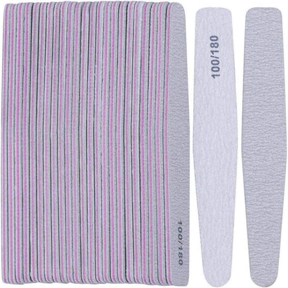 Nagelfeilen 25 Stück 100/180 Körnung für Gelnägel
