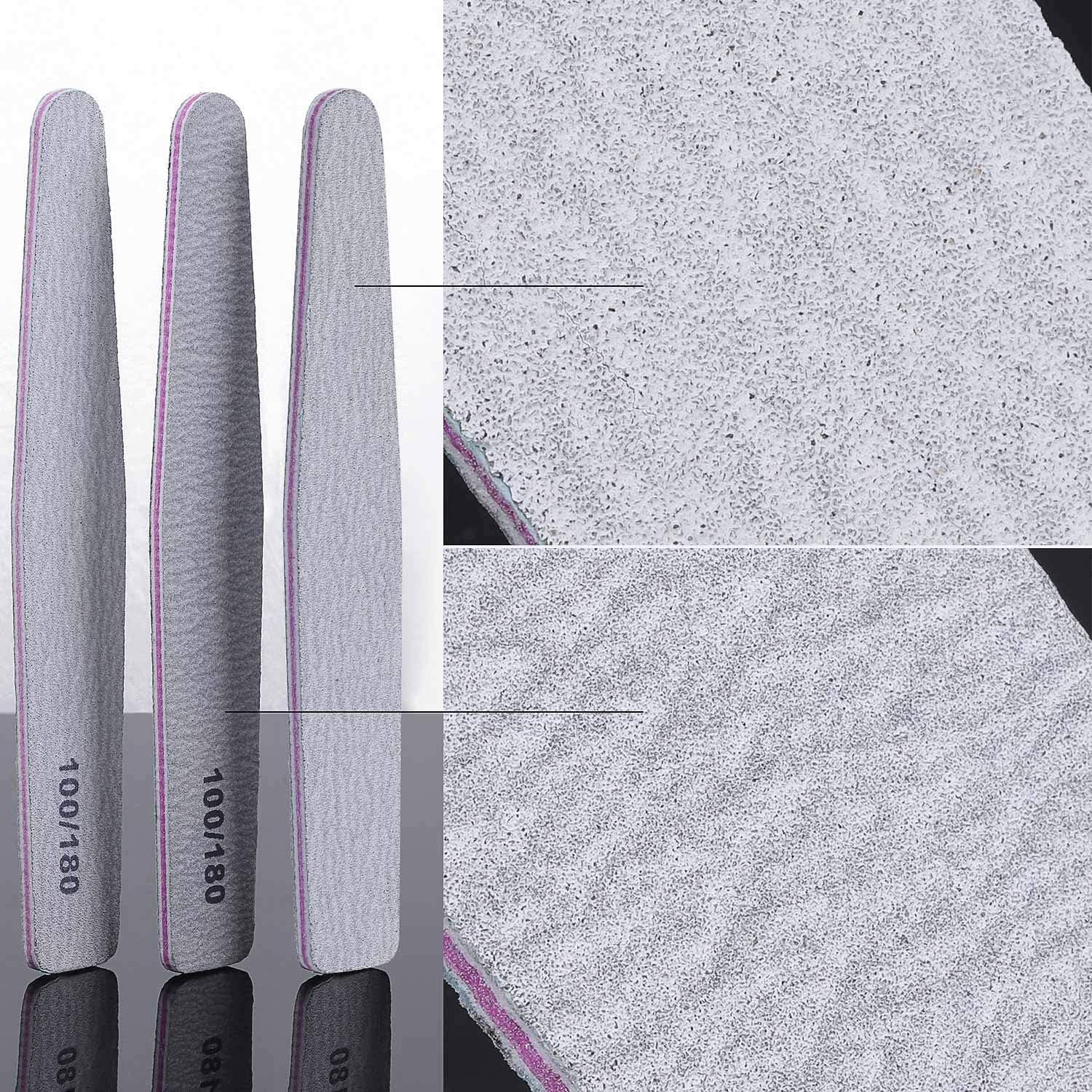 25er Pack Nagelfeilen 100/180 Körnung für Gelnägel, Heim und Salon