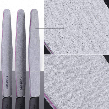 25er Pack Nagelfeilen 100/180 Körnung für Gelnägel, Heim und Salon