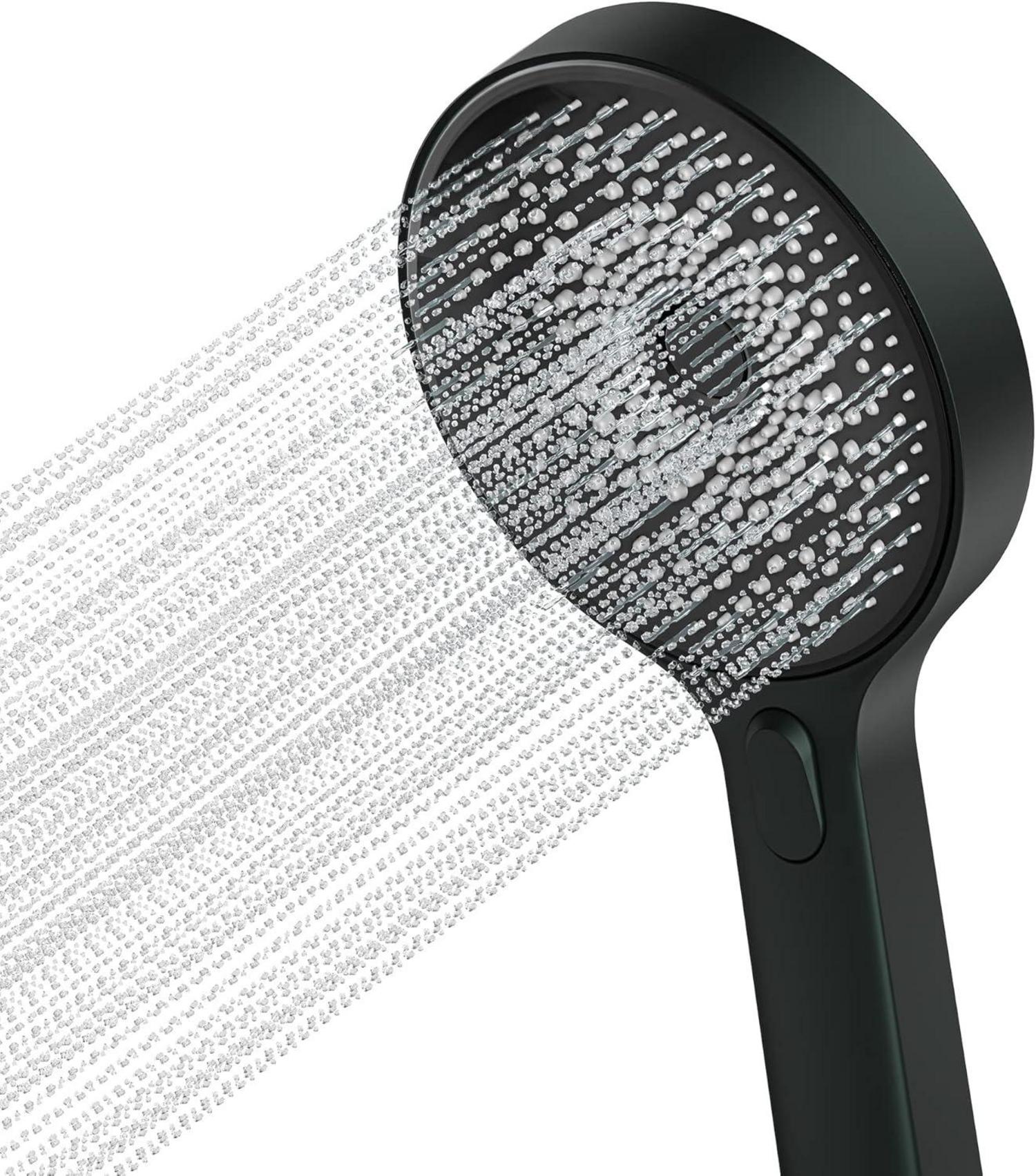 Großer Duschkopf Handbrause mit 3 Strahlarten, Regendusche 130 mm
