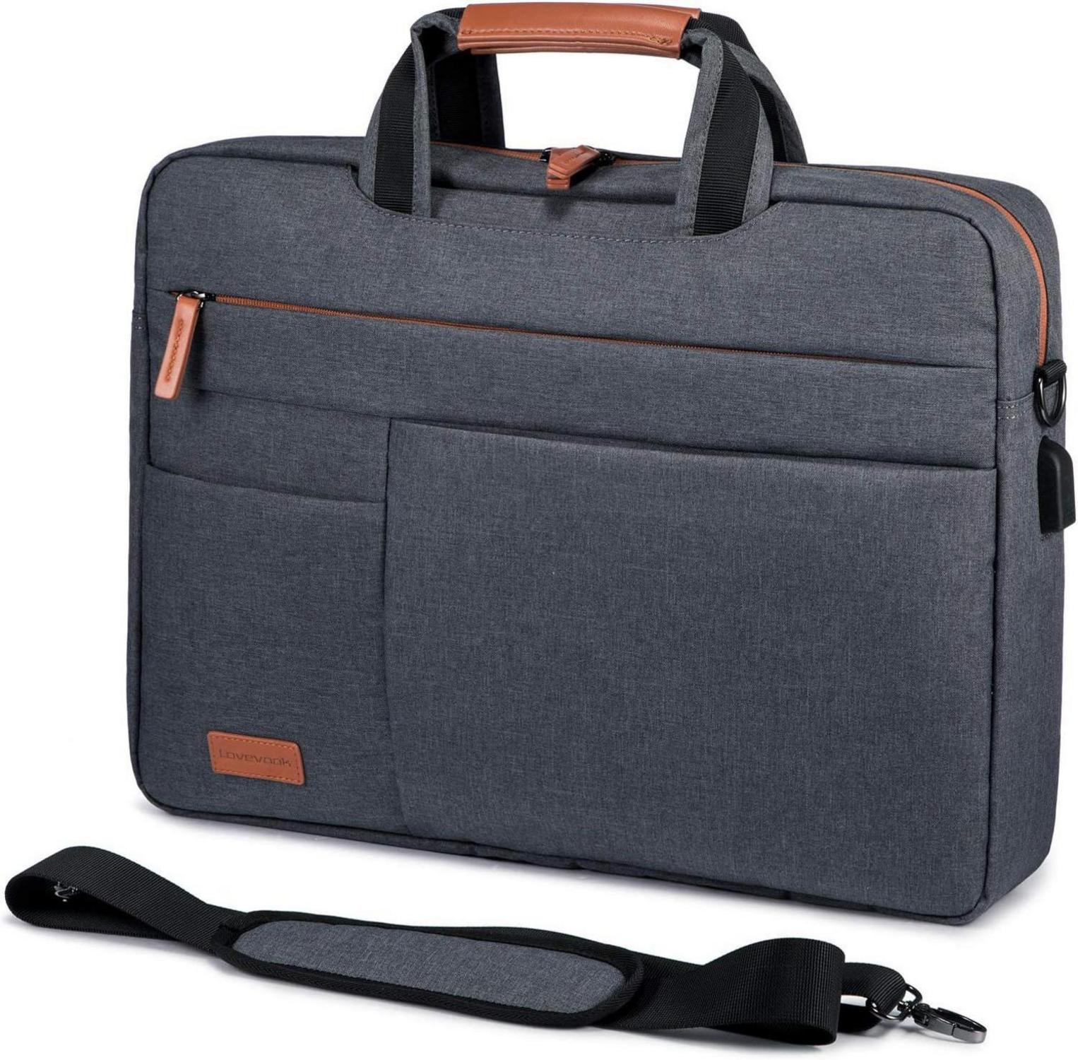 15.6 Zoll Laptop Tasche Wasserdicht Dunkelgrau Herren