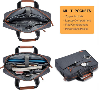 15.6 Zoll Laptop Tasche Wasserdicht Dunkelgrau Herren