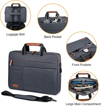 LOVEVOOK 15.6 Zoll Laptop Tasche Wasserdicht Herren Dunkelgrau