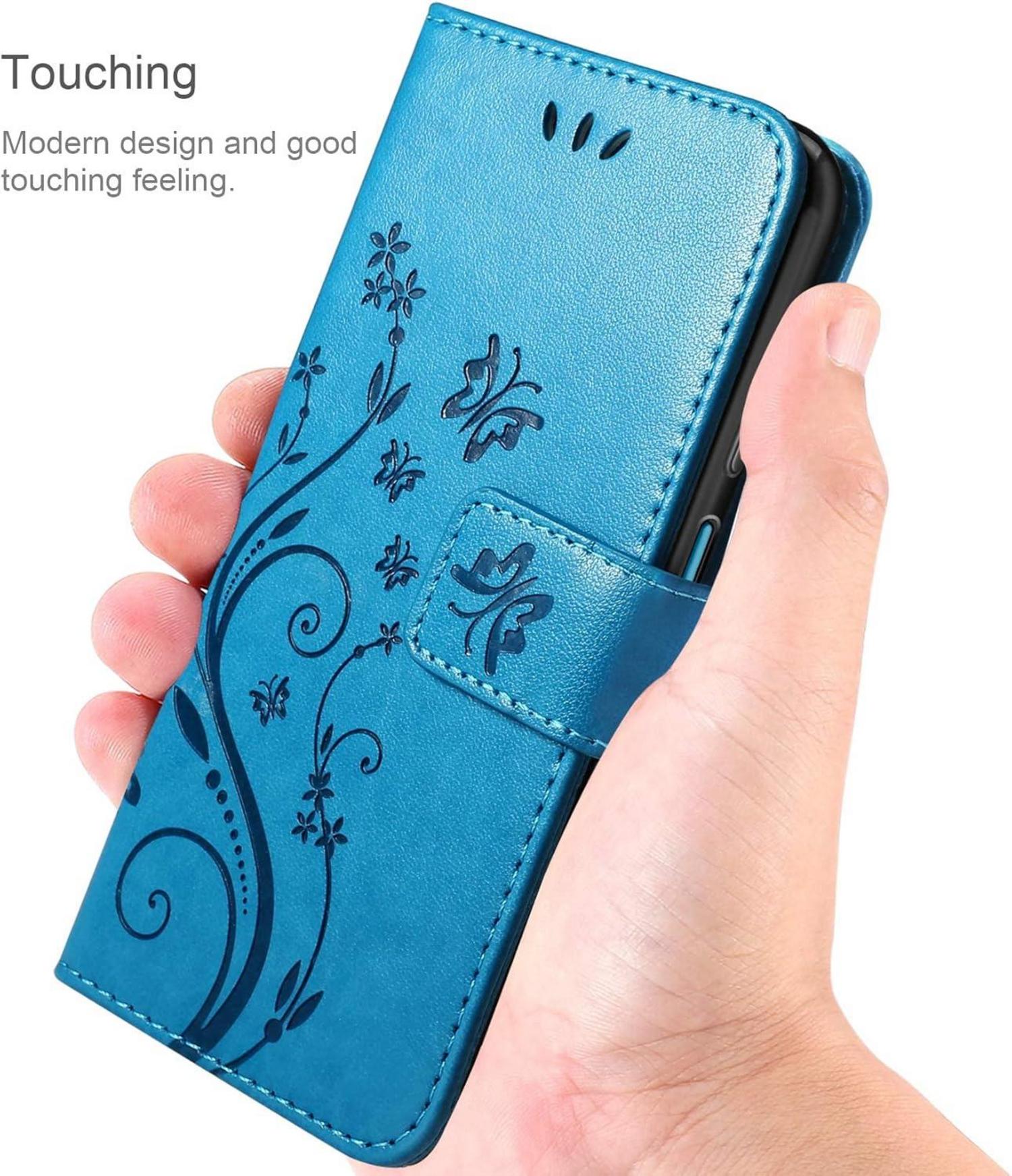 Samsung Galaxy A32 5G Hülle Schutzhülle Blau Flip Wallet PU Leder
