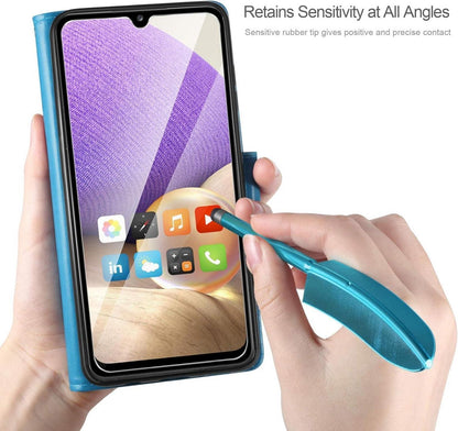 Samsung Galaxy A32 5G Lederhülle mit Schutzfolie und Kartenfächern
