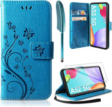 Lederhülle mit Schutzfolie für Samsung Galaxy A52 5G 4G A52S 5G