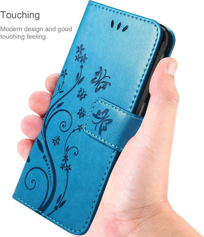AROYI Samsung Galaxy A52 5G/4G/A52S 5G Leder Flip Wallet Hülle Blau