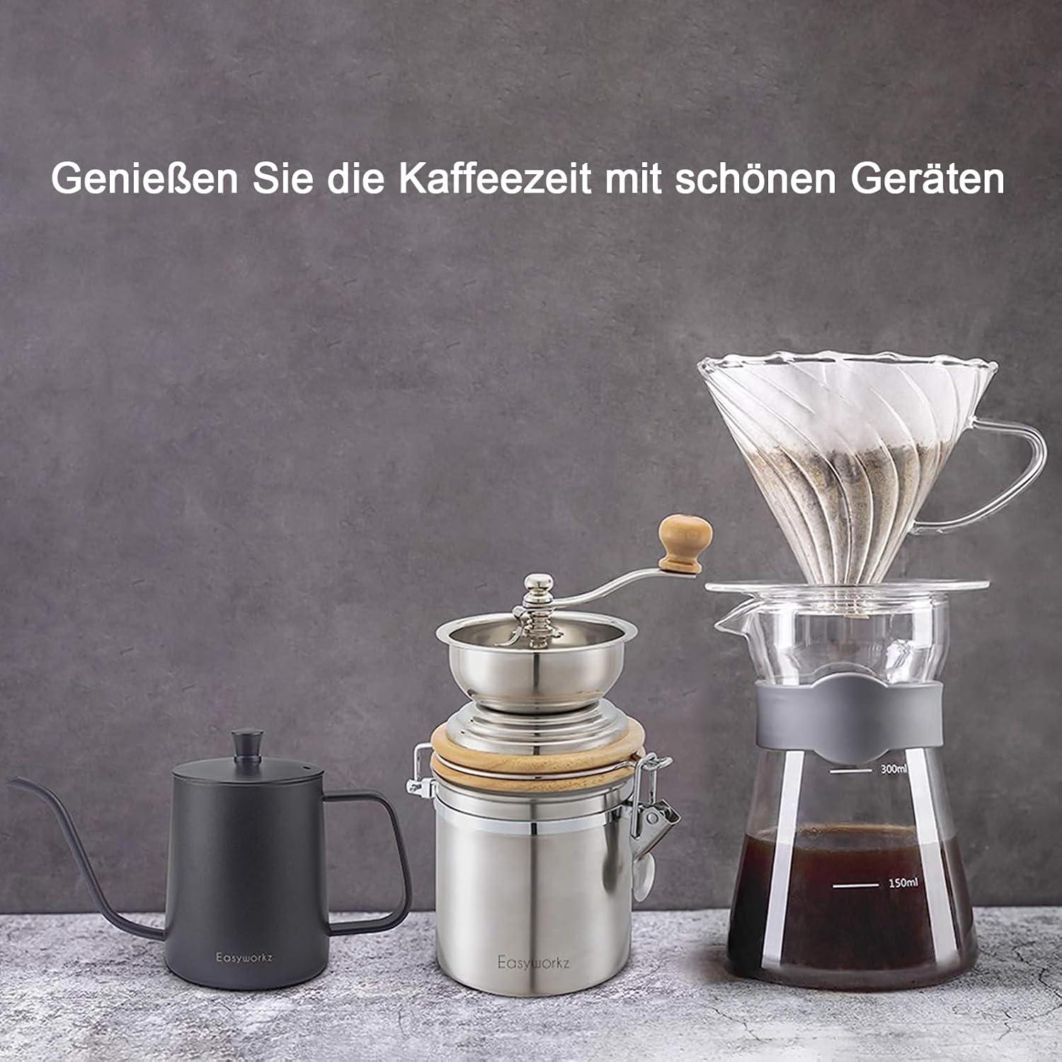 Manuelle Kaffeemühle Edelstahl einstellbar Espresso-Kaffee