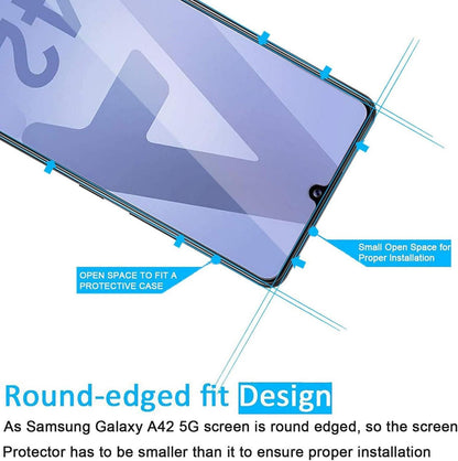Panzer Schutz Glas Samsung Galaxy A42 5G M12 9H Härte Displayfolie