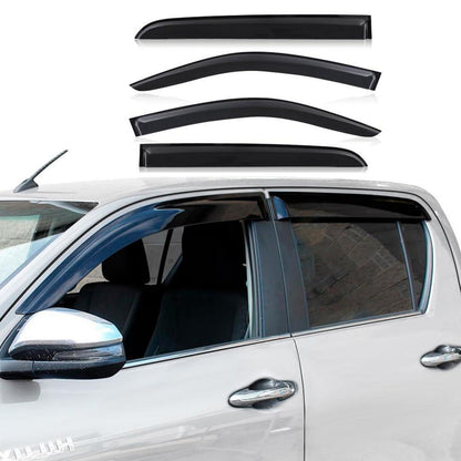 Windabweiser Toyota Hilux 2015-2025 Doppelkabine Schwarz